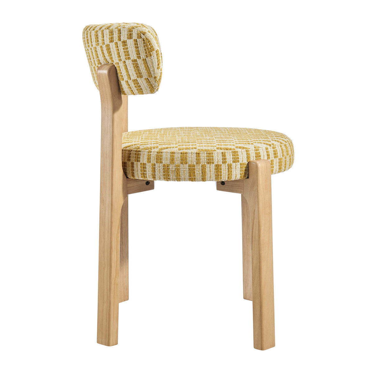 Marsha Retro Upholstered Fabric Dining Chairs Set of 2 - Sunrise