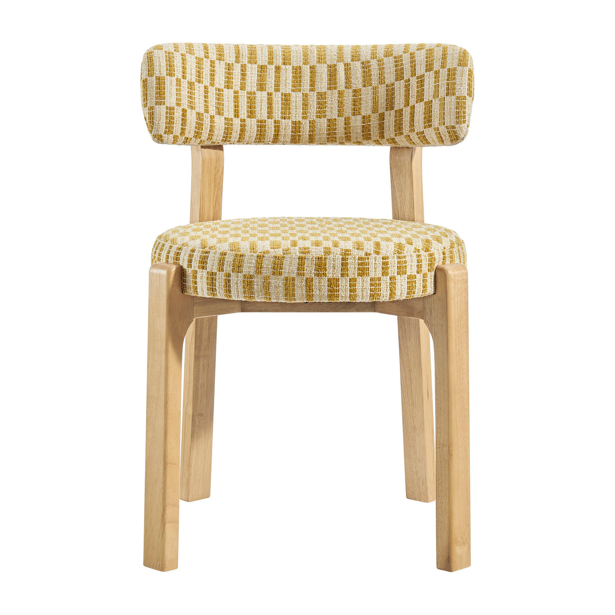 Marsha Retro Upholstered Fabric Dining Chairs Set of 2 - Sunrise