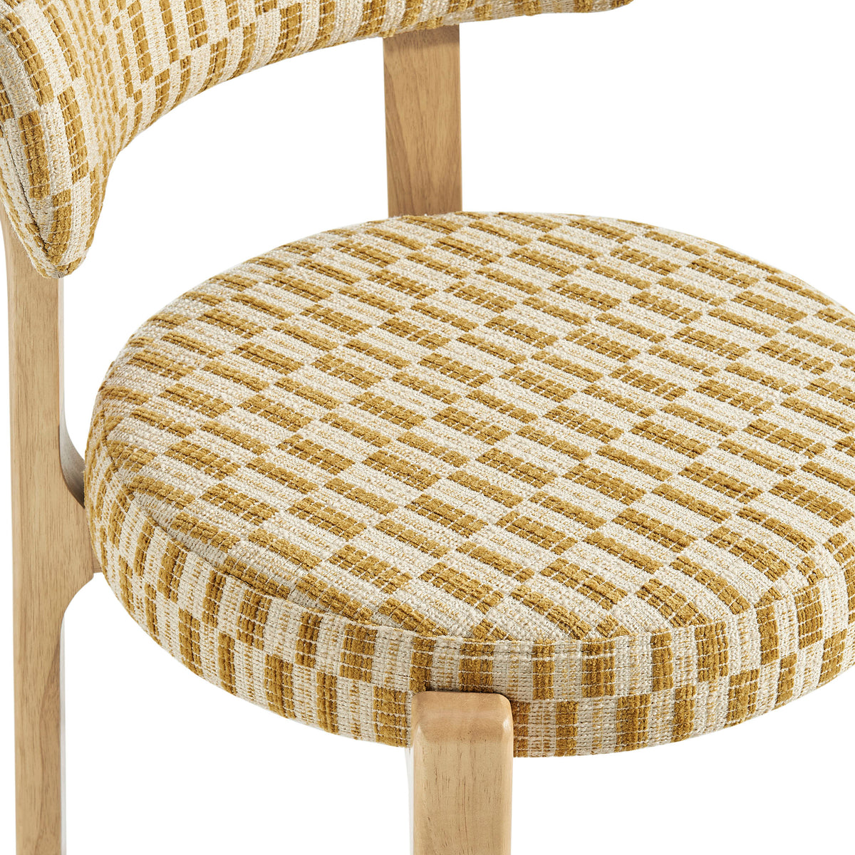 Marsha Retro Upholstered Fabric Dining Chairs Set of 2 - Sunrise
