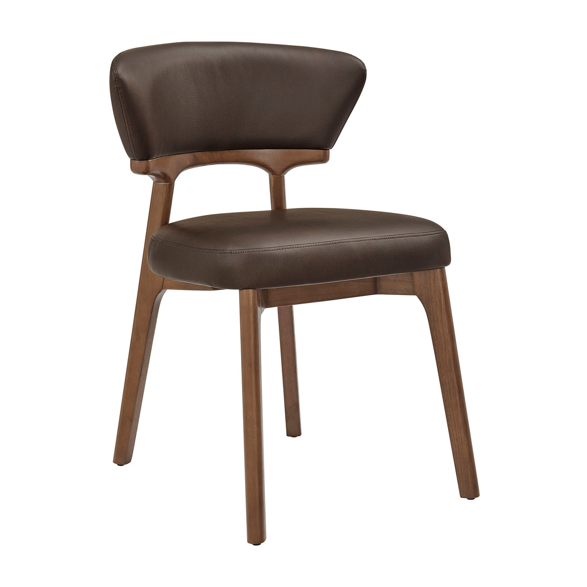Daphne Vegan Leather Dining Chairs Set of 2 - Espresso