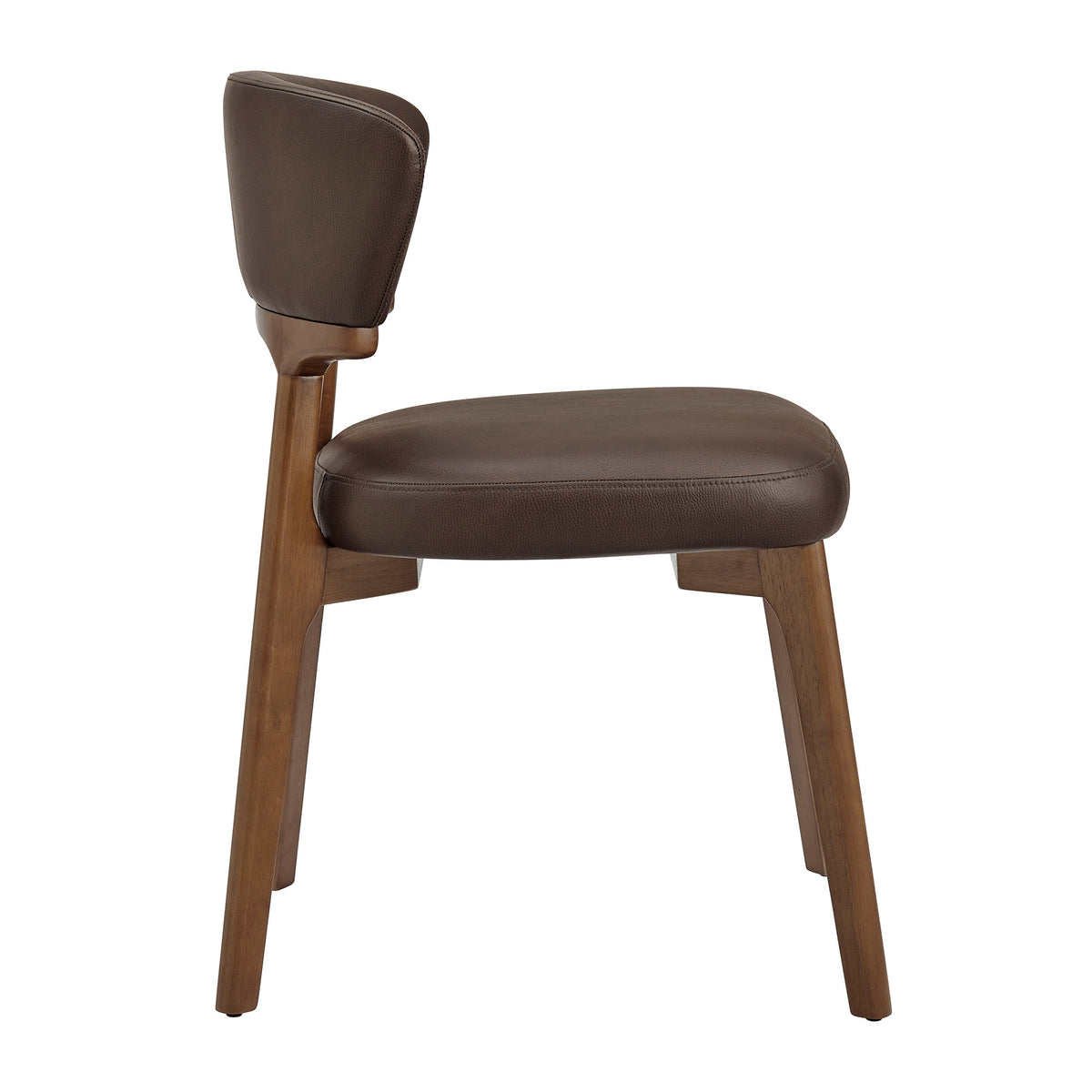 Daphne Vegan Leather Dining Chairs Set of 2 - Espresso