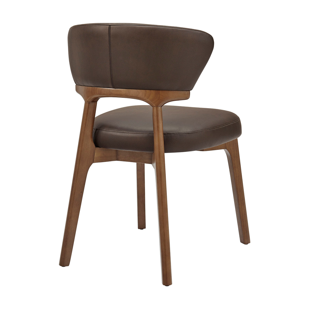 Daphne Vegan Leather Dining Chairs Set of 2 - Espresso