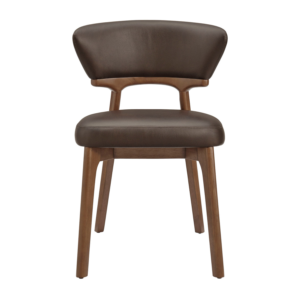 Daphne Vegan Leather Dining Chairs Set of 2 - Espresso