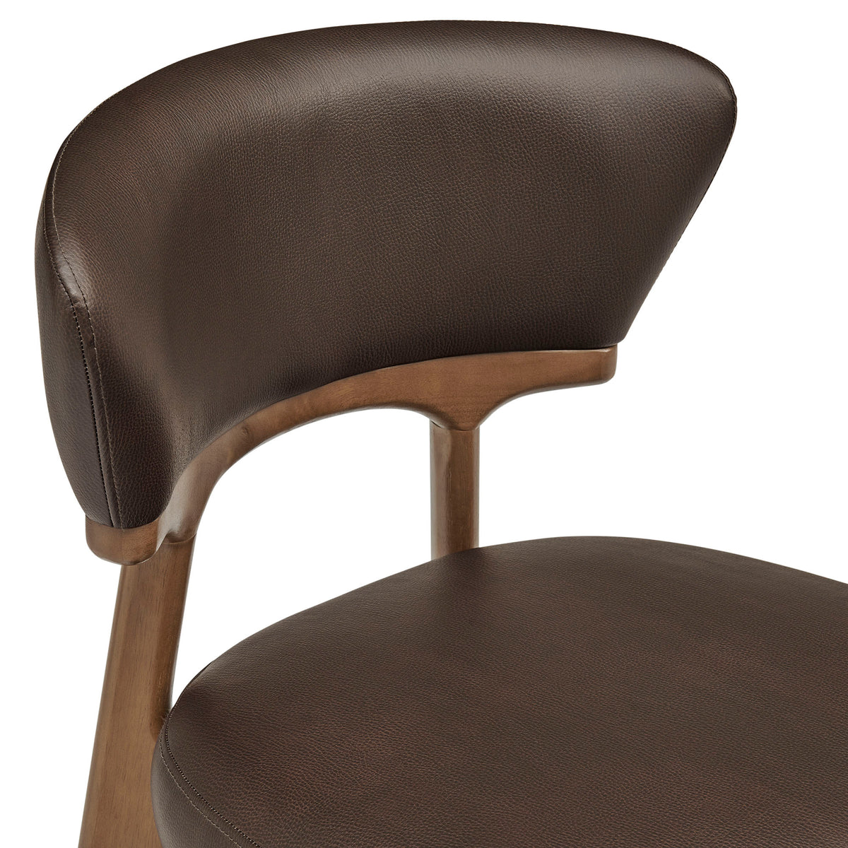Daphne Vegan Leather Dining Chairs Set of 2 - Espresso