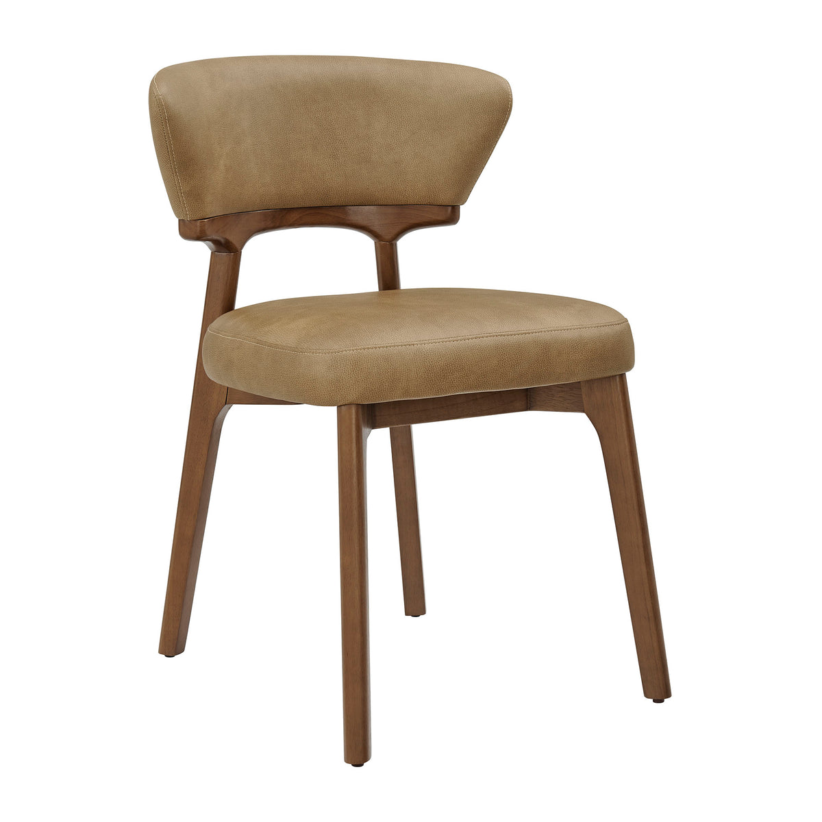 Daphne Vegan Leather Dining Chairs Set of 2 - Toast