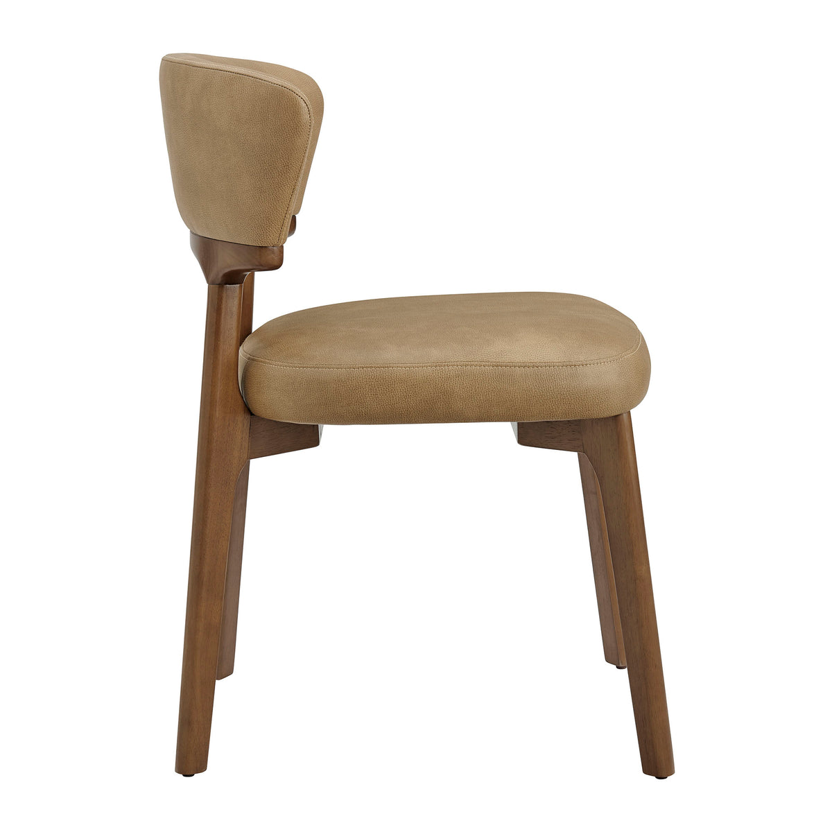 Daphne Vegan Leather Dining Chairs Set of 2 - Toast