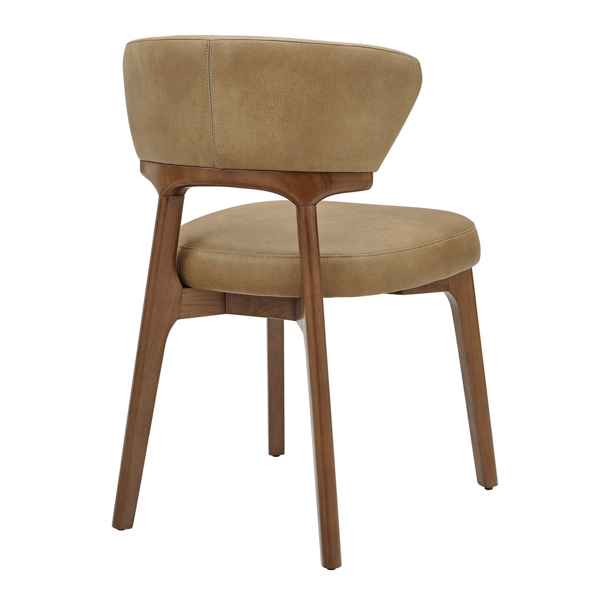 Daphne Vegan Leather Dining Chairs Set of 2 - Toast