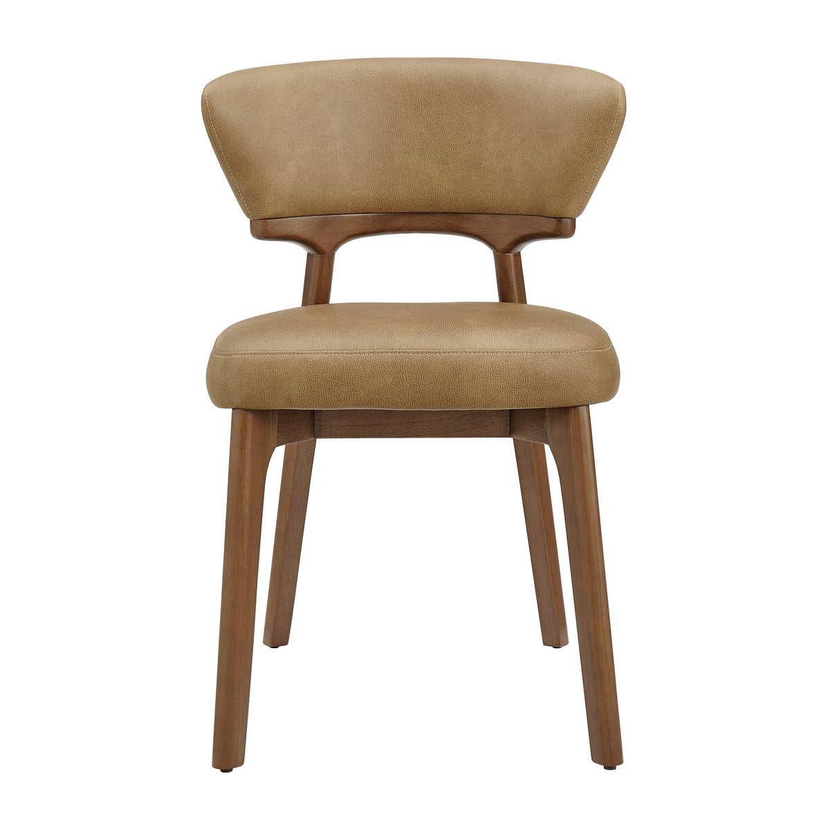 Daphne Vegan Leather Dining Chairs Set of 2 - Toast
