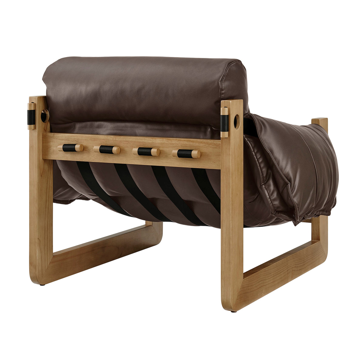 Sorelle Vegan Leather Sling Lounge Chair - Espresso