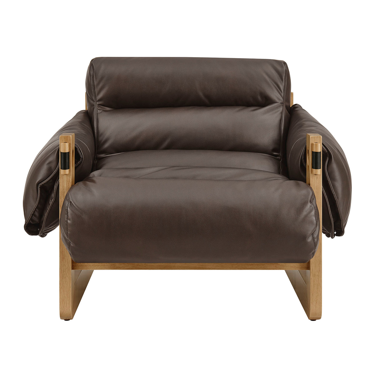 Sorelle Vegan Leather Sling Lounge Chair - Espresso