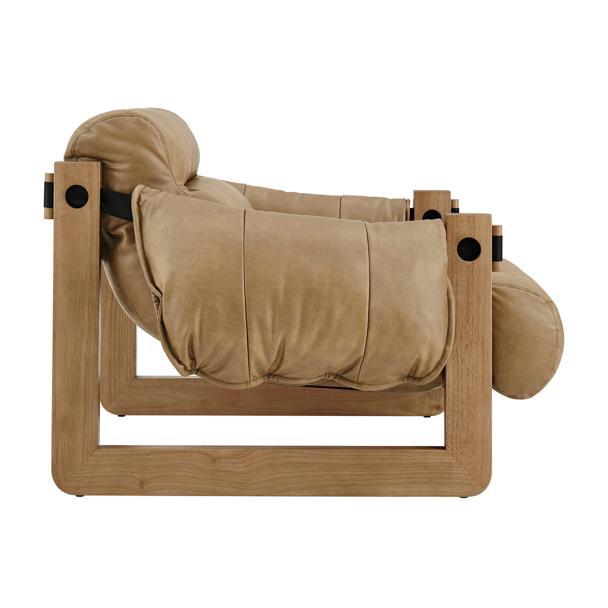Sorelle Vegan Leather Sling Lounge Chair - Toast