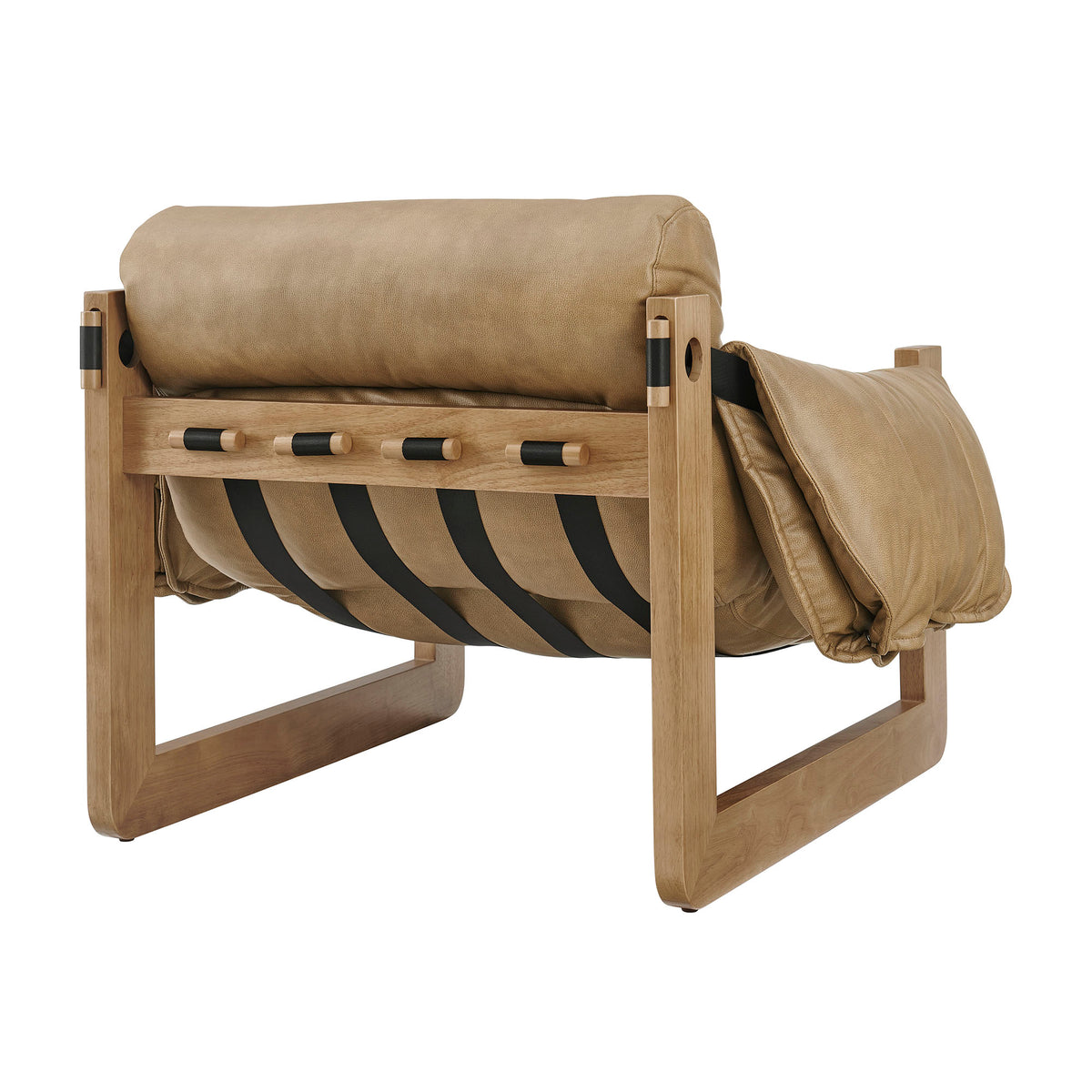Sorelle Vegan Leather Sling Lounge Chair - Toast