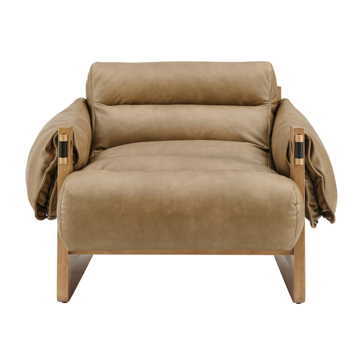Sorelle Vegan Leather Sling Lounge Chair - Toast