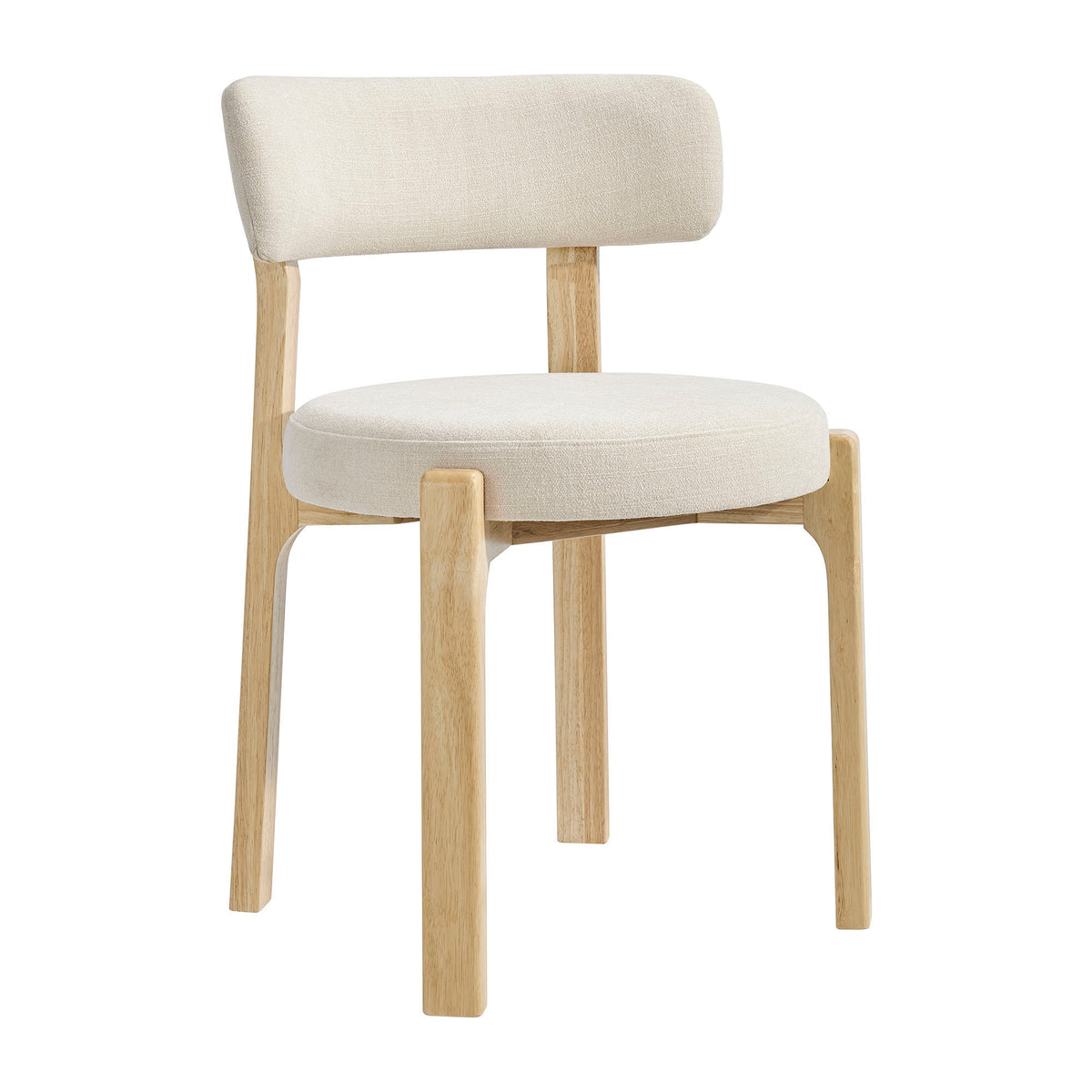 Marsha Upholstered Fabric Dining Chairs Set of 2 - Ecru