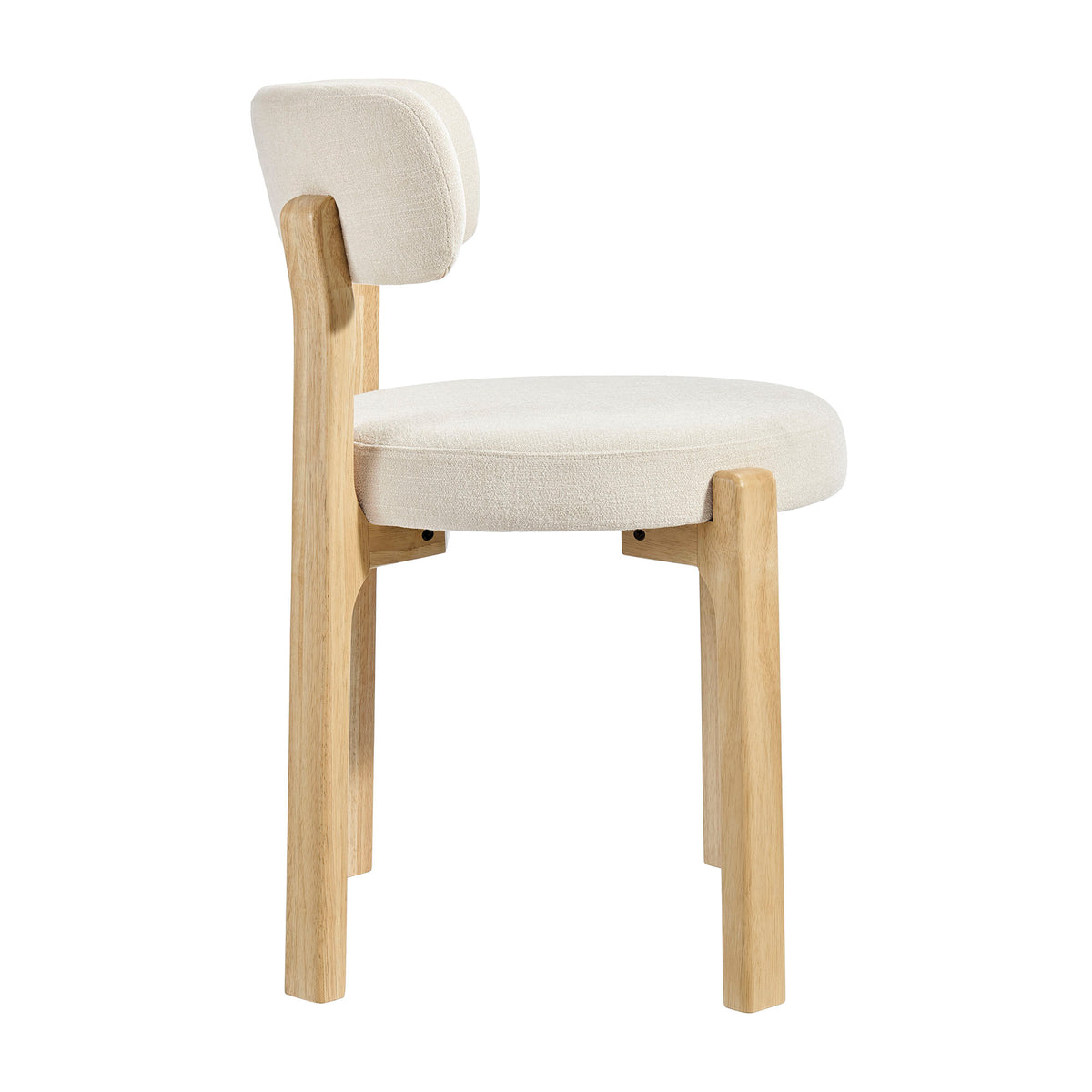 Marsha Upholstered Fabric Dining Chairs Set of 2 - Ecru