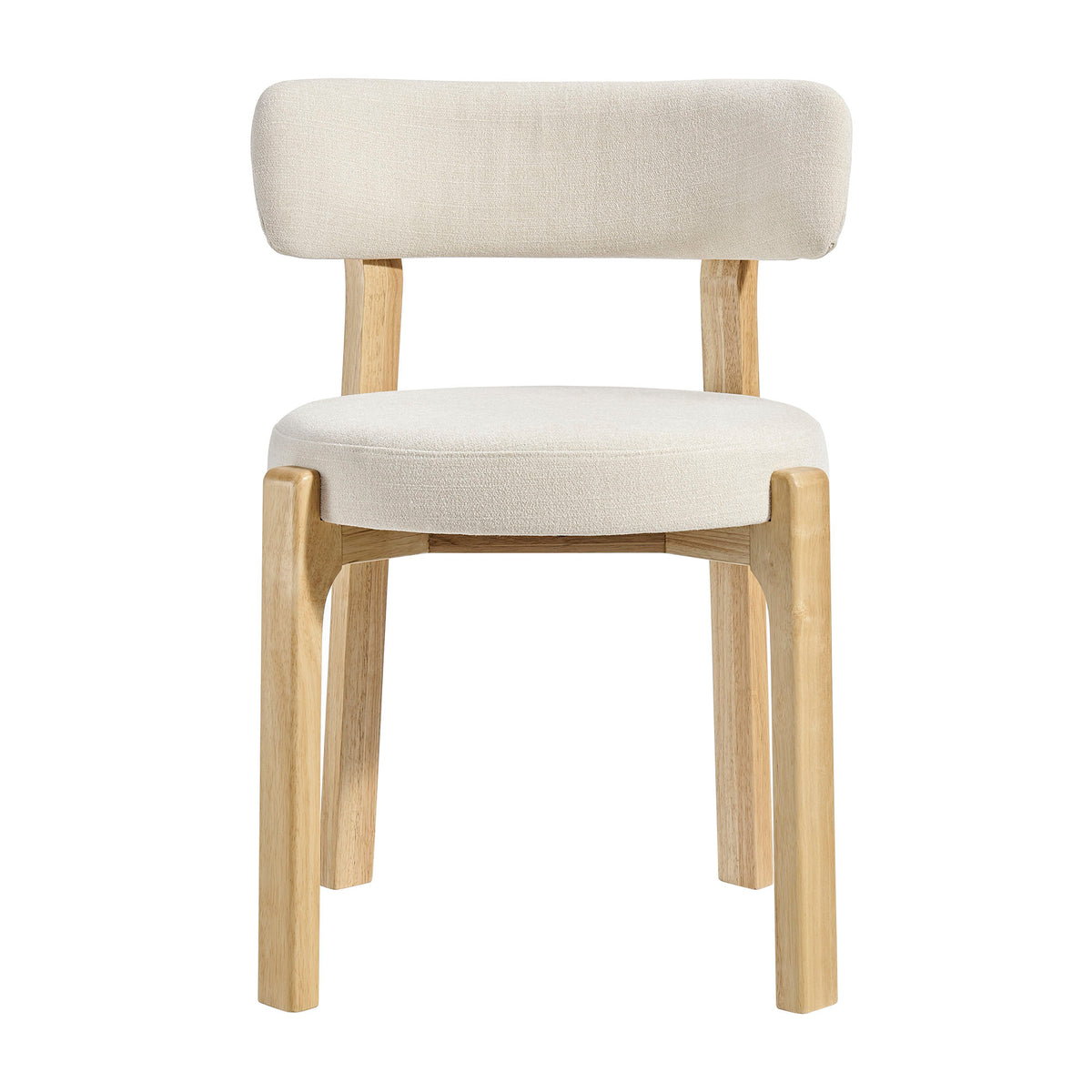 Marsha Upholstered Fabric Dining Chairs Set of 2 - Ecru