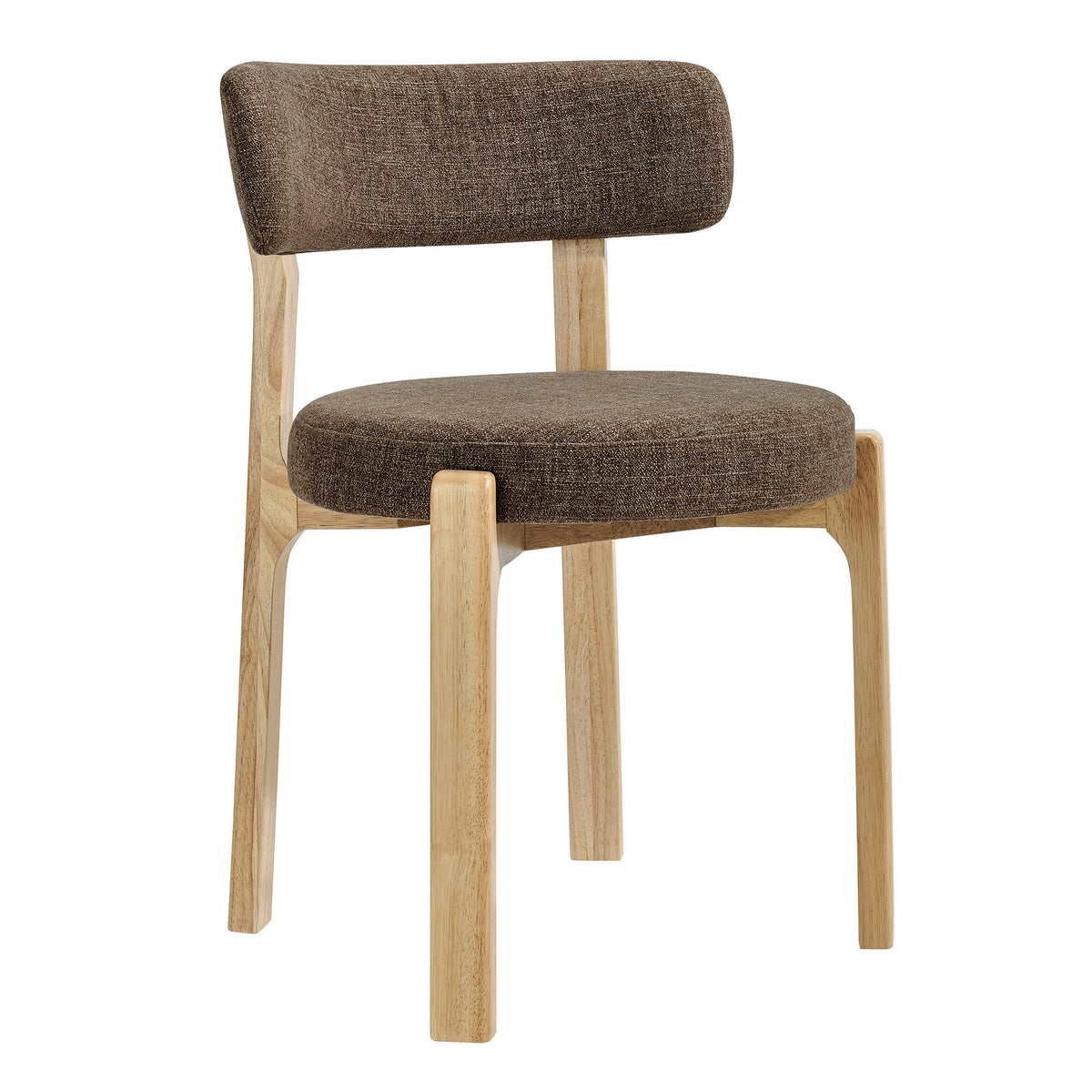 Marsha Upholstered Fabric Dining Chairs Set of 2 - Mocha