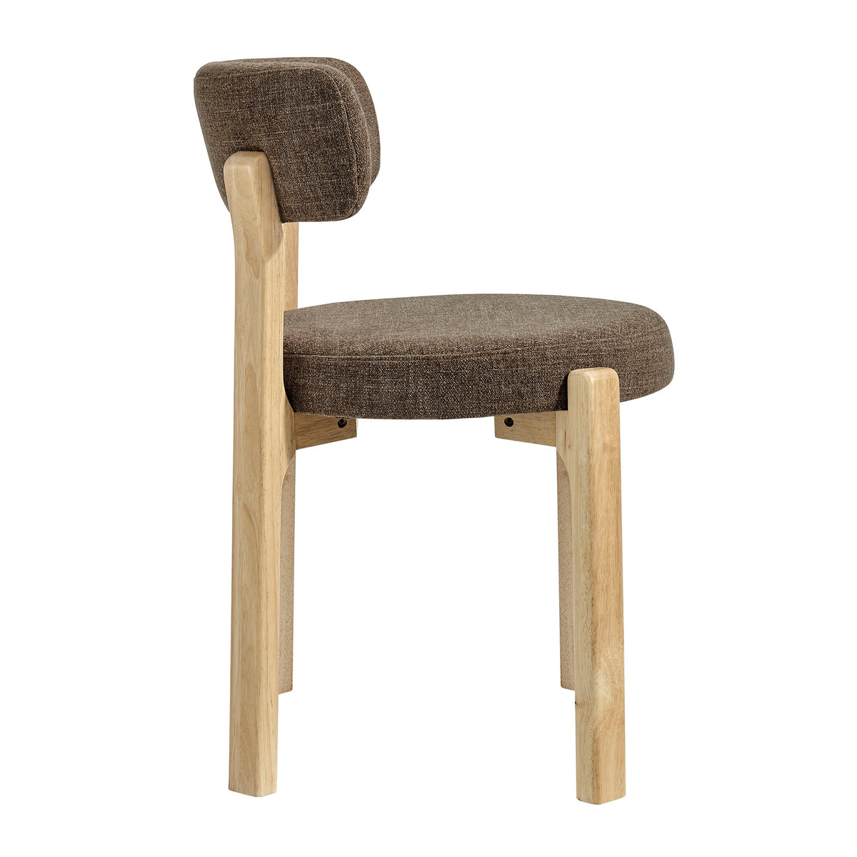 Marsha Upholstered Fabric Dining Chairs Set of 2 - Mocha