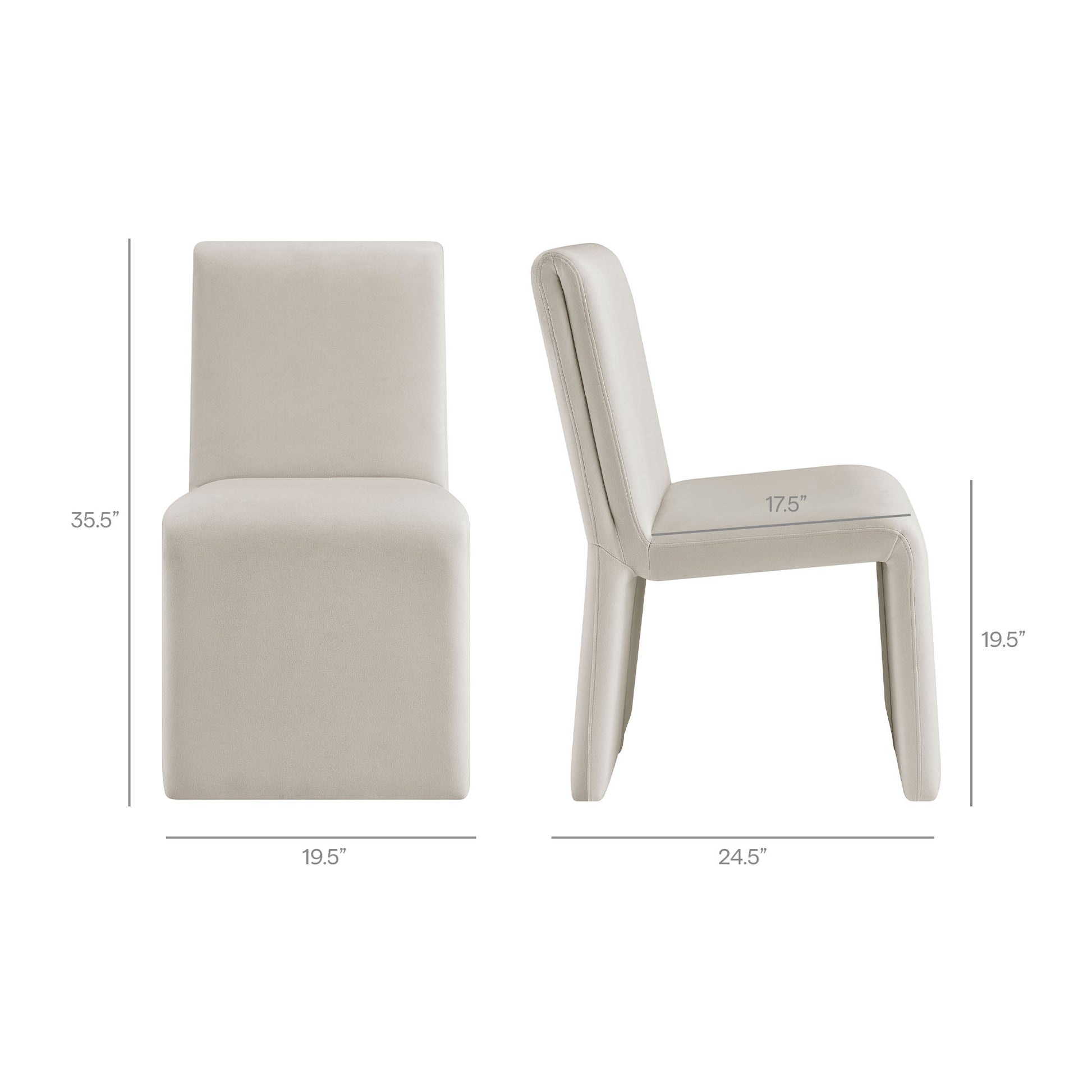 Emory Performance Velvet Dining Side Chair Set of 2 by Modway