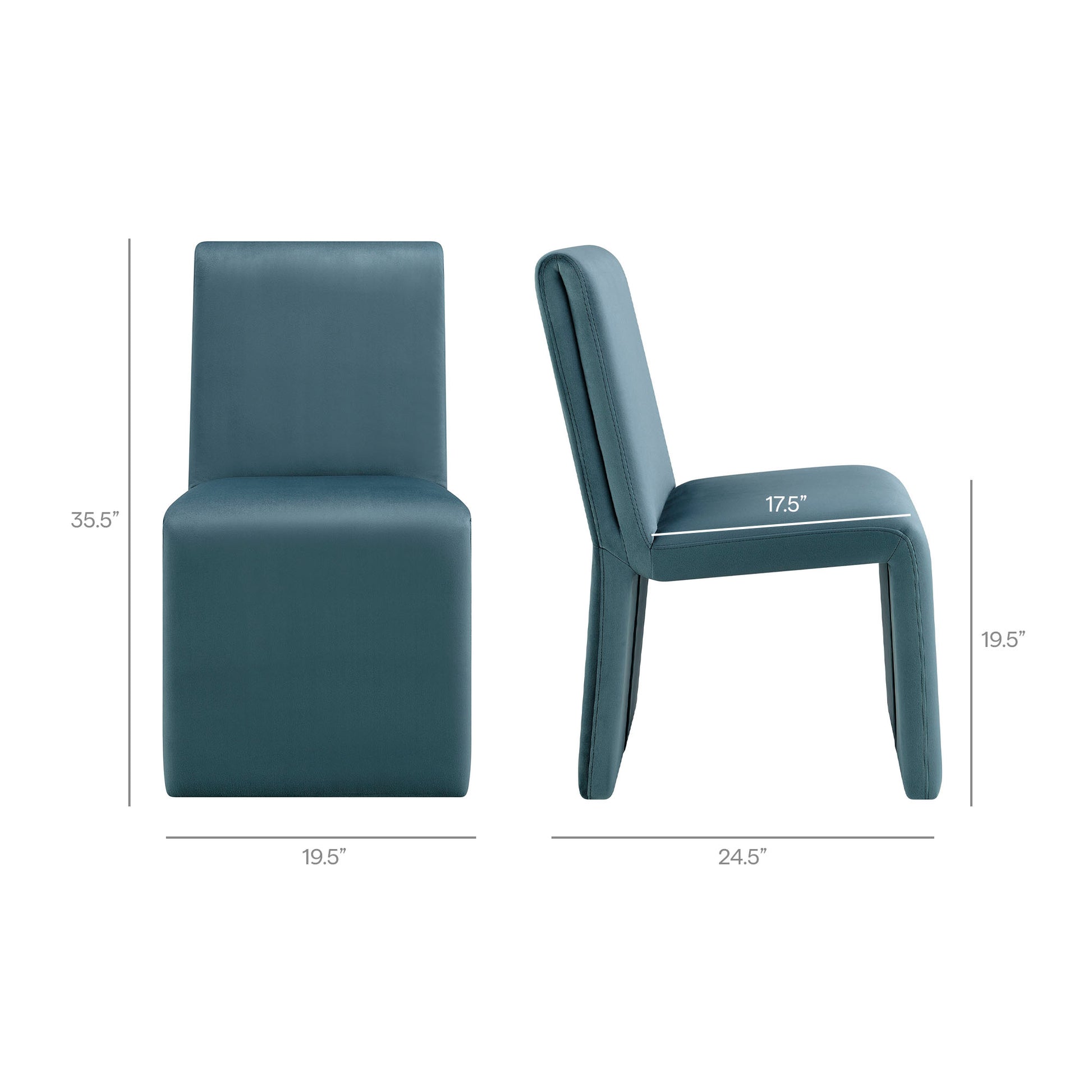 Emory Performance Velvet Dining Side Chair Set of 2 by Modway