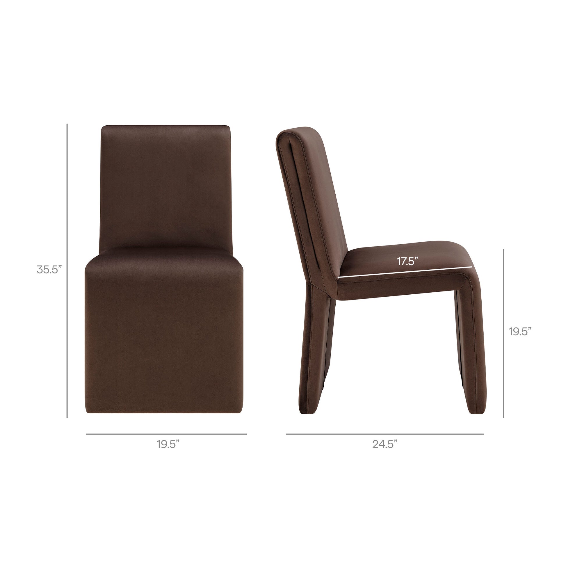 Emory Performance Velvet Dining Side Chair Set of 2 by Modway