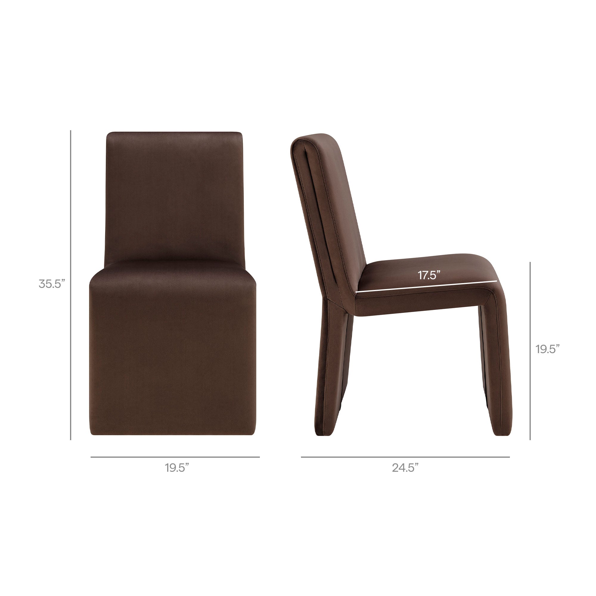 Emory Performance Velvet Dining Side Chair Set of 2 by Modway