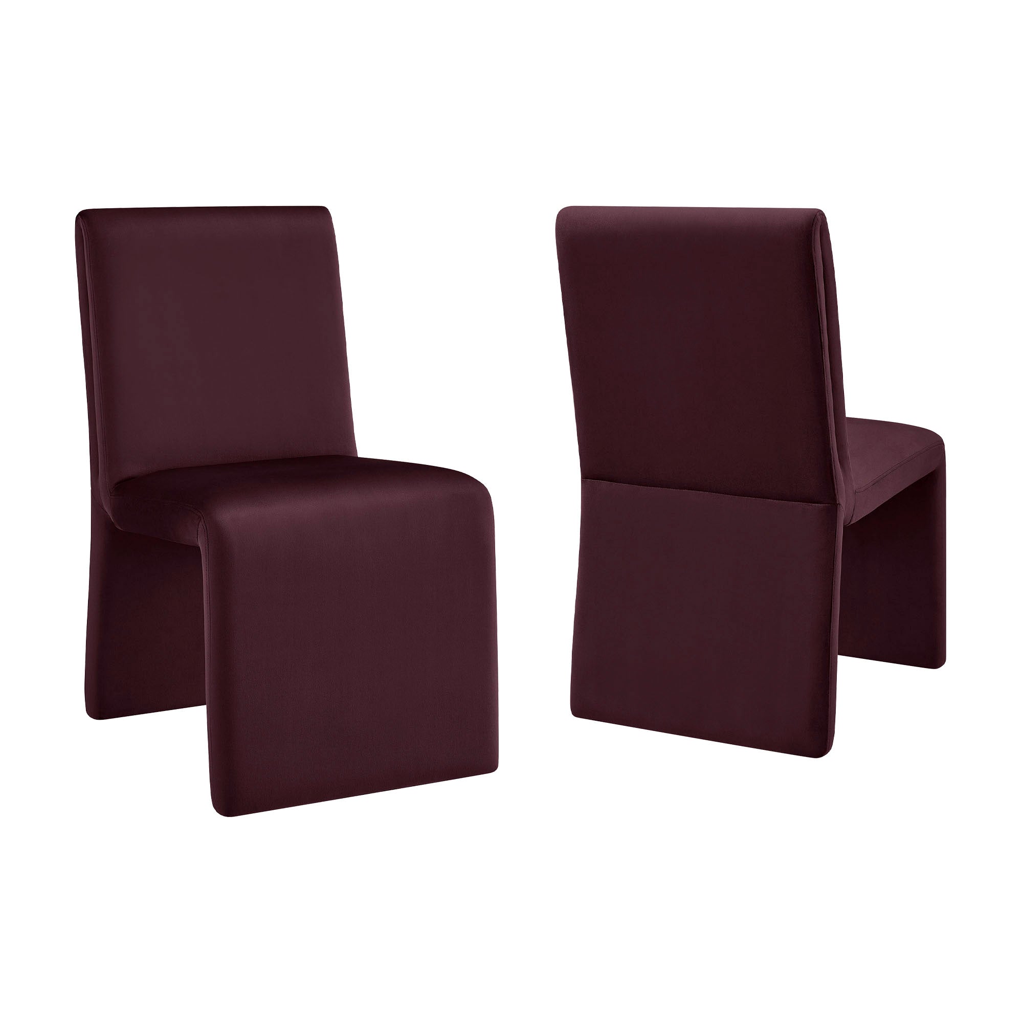 Emory Performance Velvet Dining Side Chair Set of 2 - Mulberry