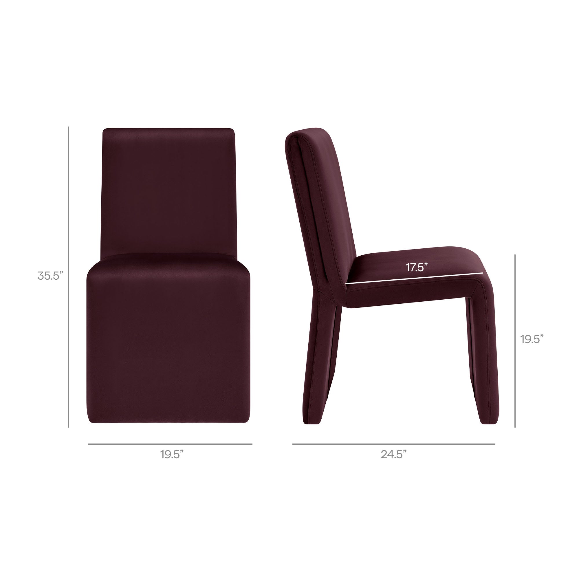 Emory Performance Velvet Dining Side Chair Set of 2
