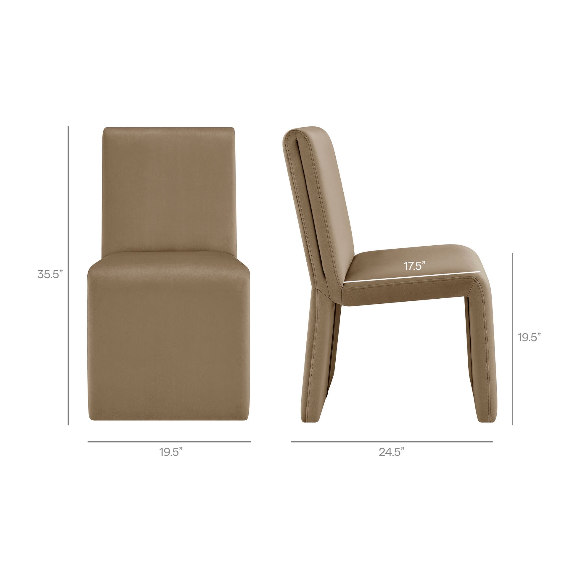 Emory Performance Velvet Dining Side Chair Set of 2 by Modway
