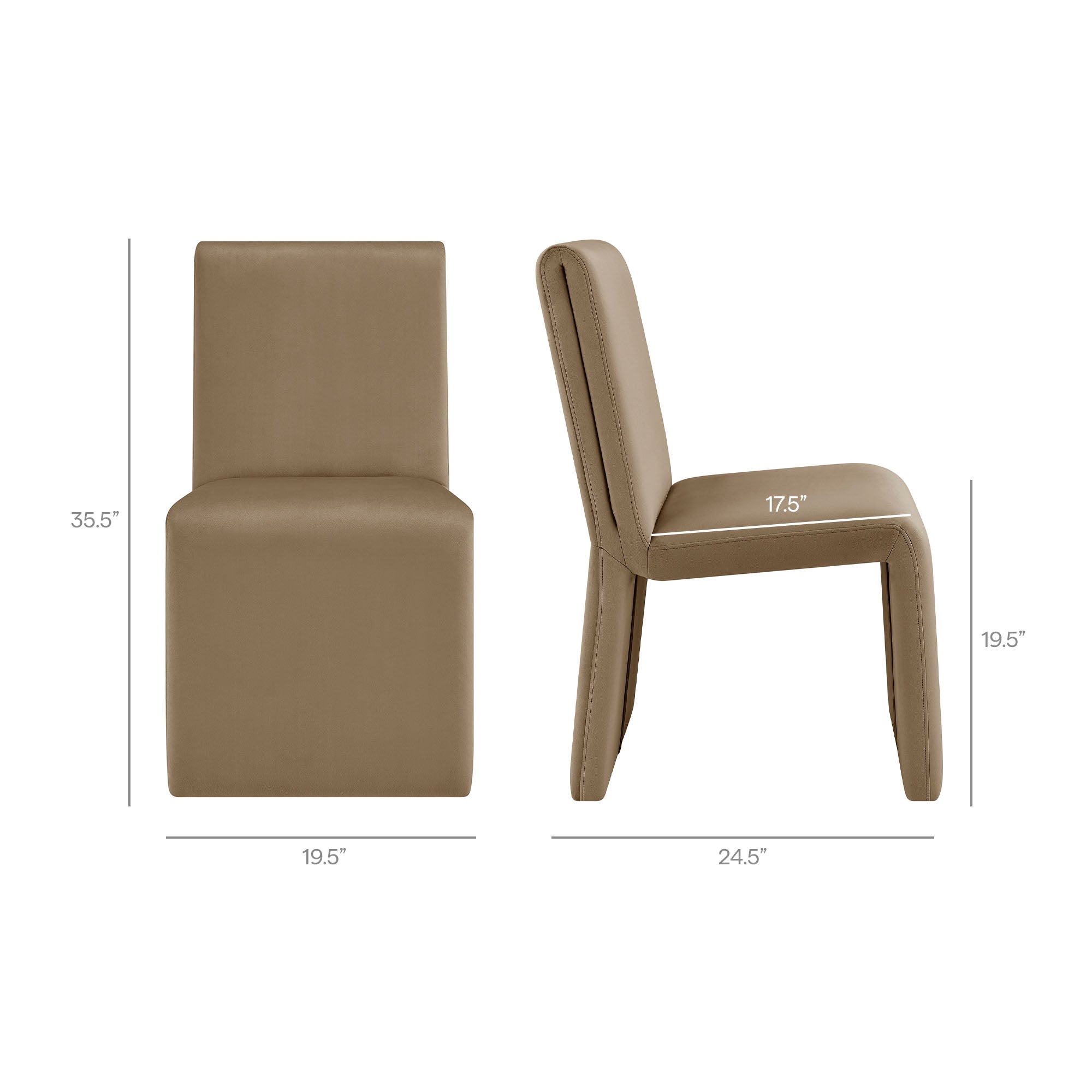 Emory Performance Velvet Dining Side Chair Set of 2 by Modway