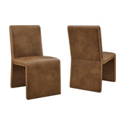 Emory Vegan Leather Dining Side Chair Set of 2 by Modway