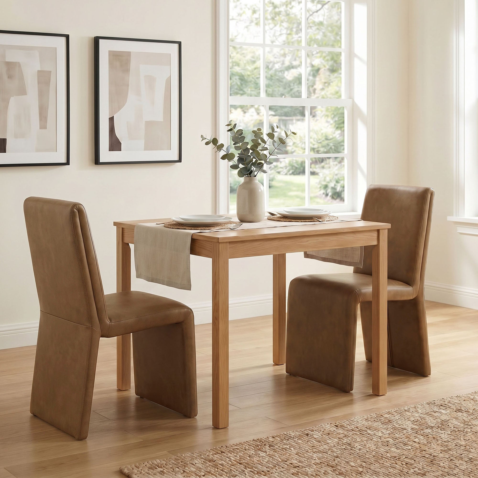 Emory Vegan Leather Dining Side Chair Set of 2 by Modway