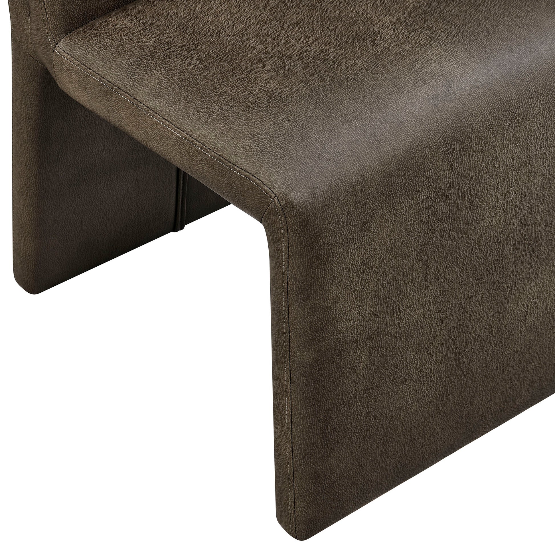 Emory Vegan Leather Dining Side Chair Set of 2 by Modway