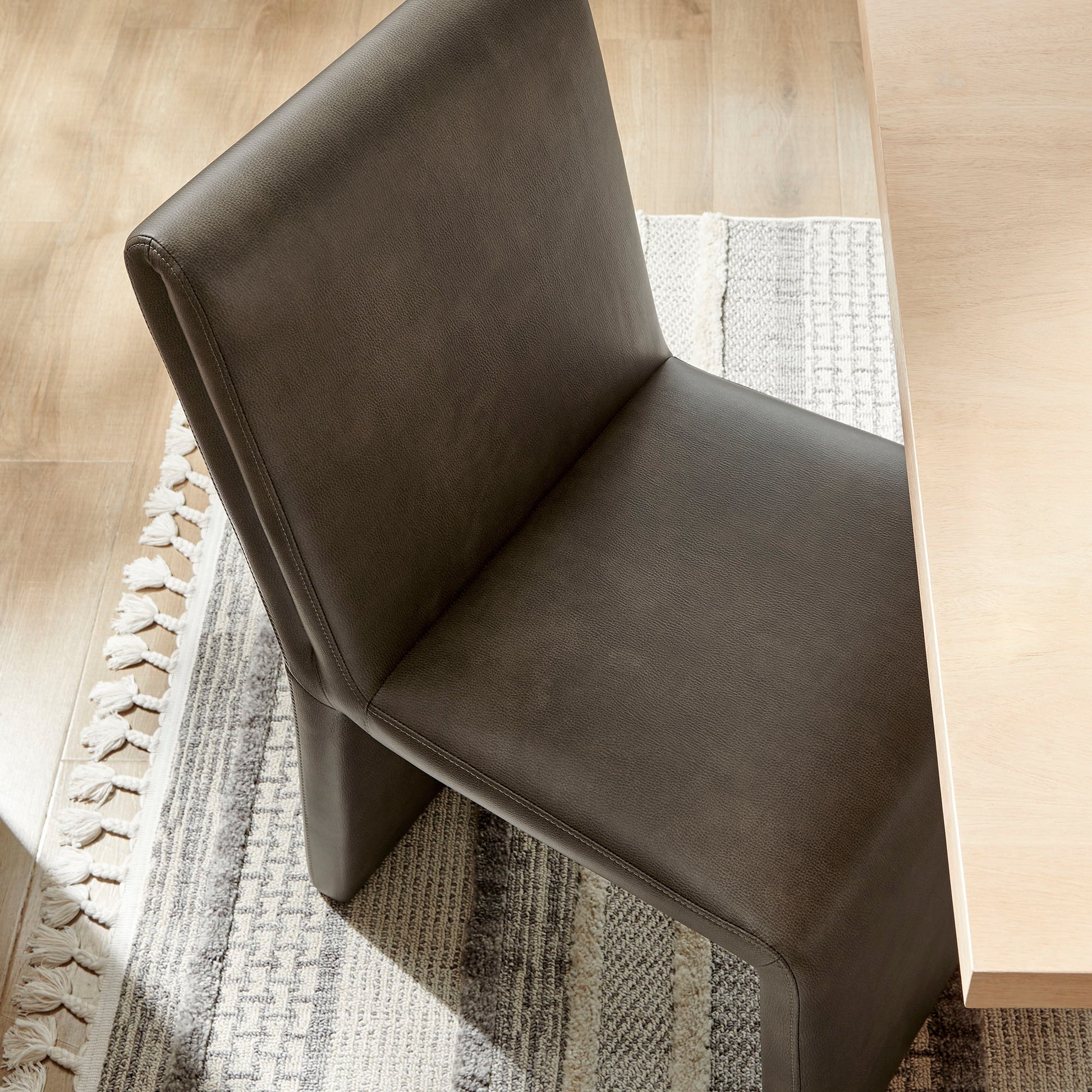 Emory Vegan Leather Dining Side Chair Set of 2 by Modway