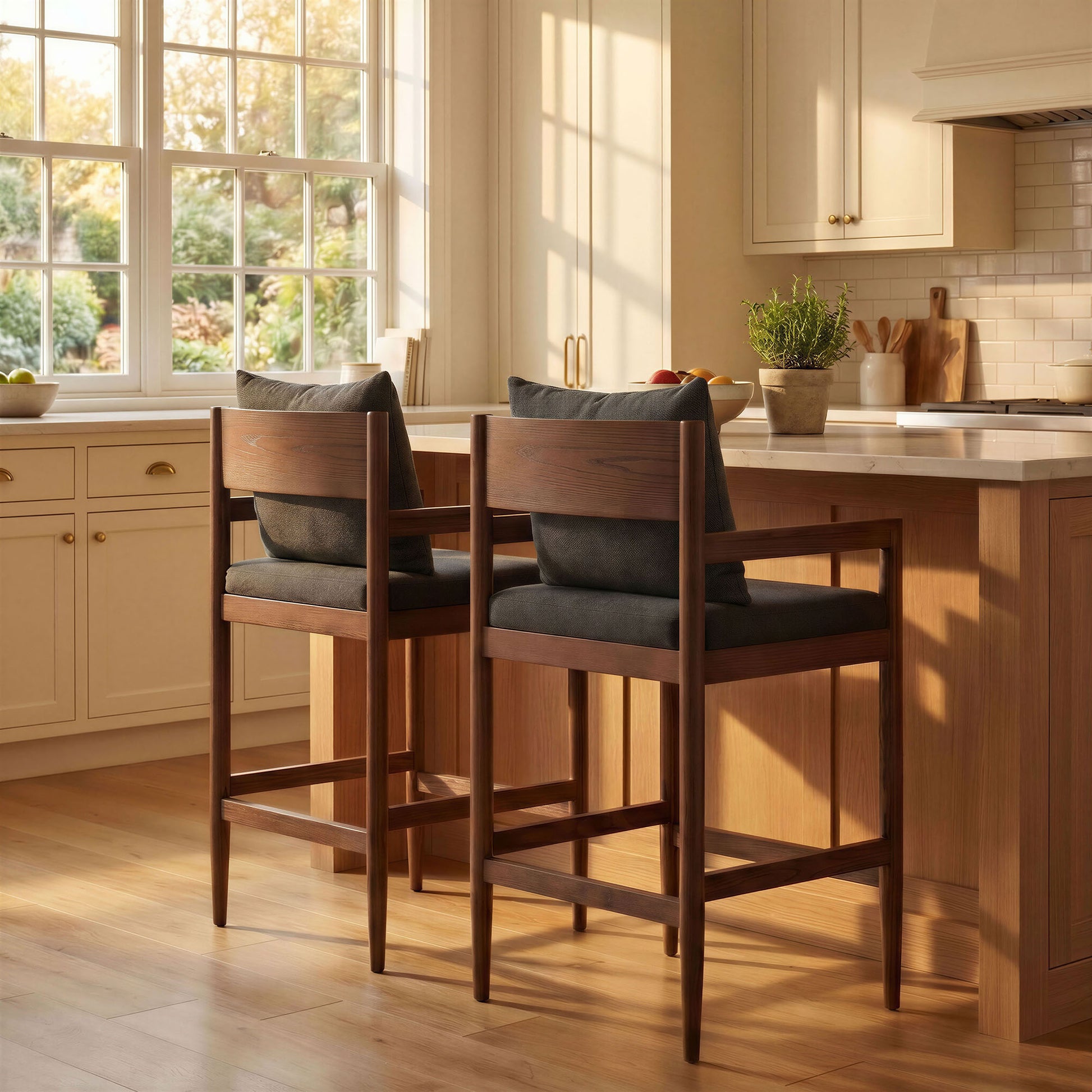 Remington Wood Counter Stool Set of 2 by Modway