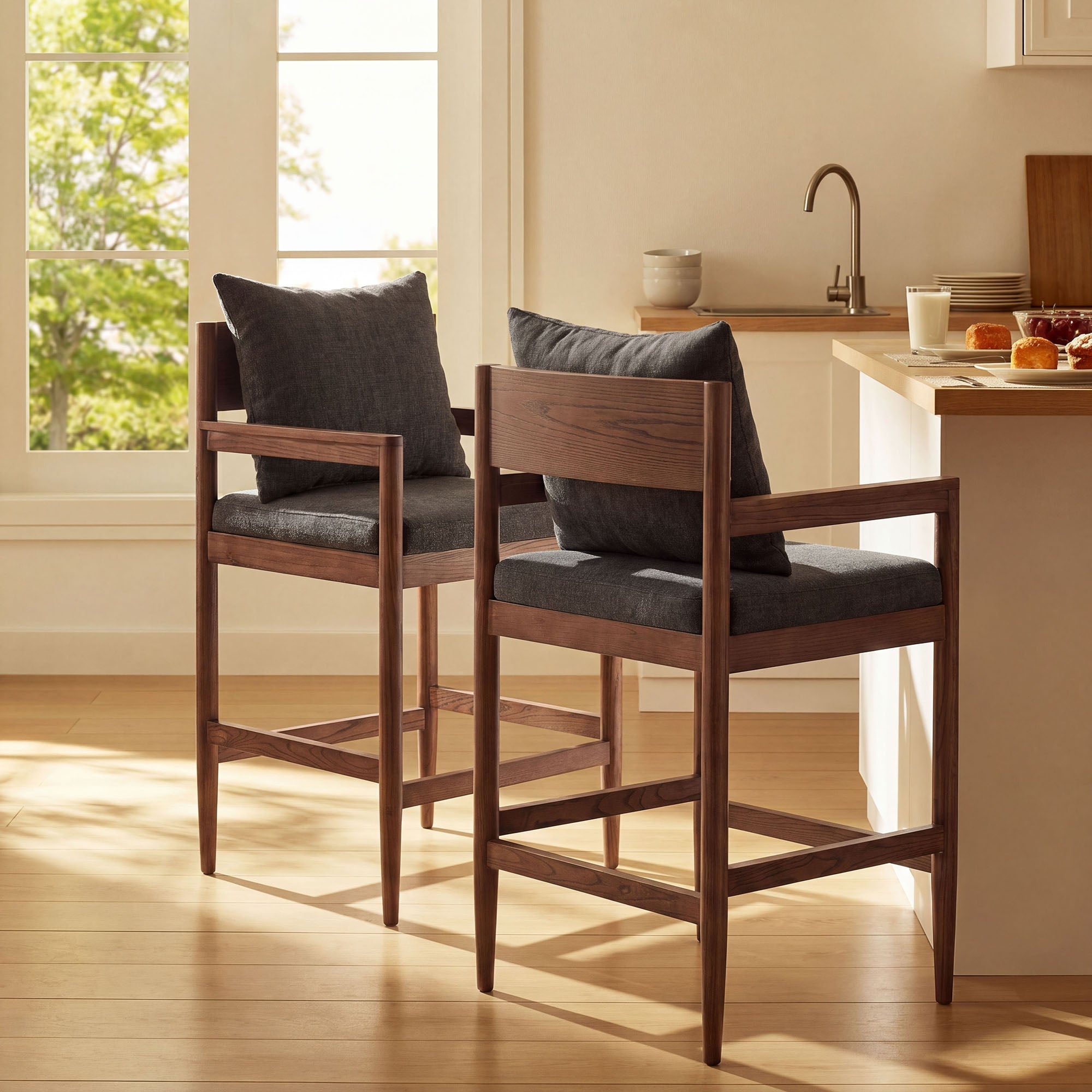 Remington Wood Counter Stool Set of 2 by Modway