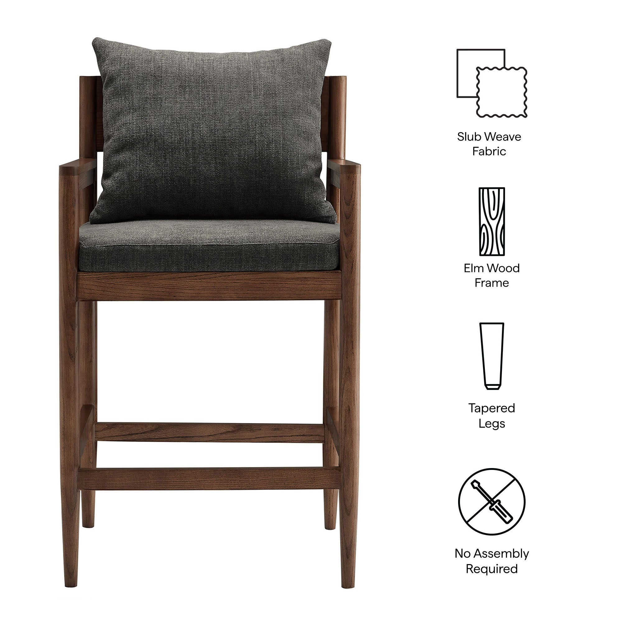 Remington Wood Counter Stool Set of 2 by Modway