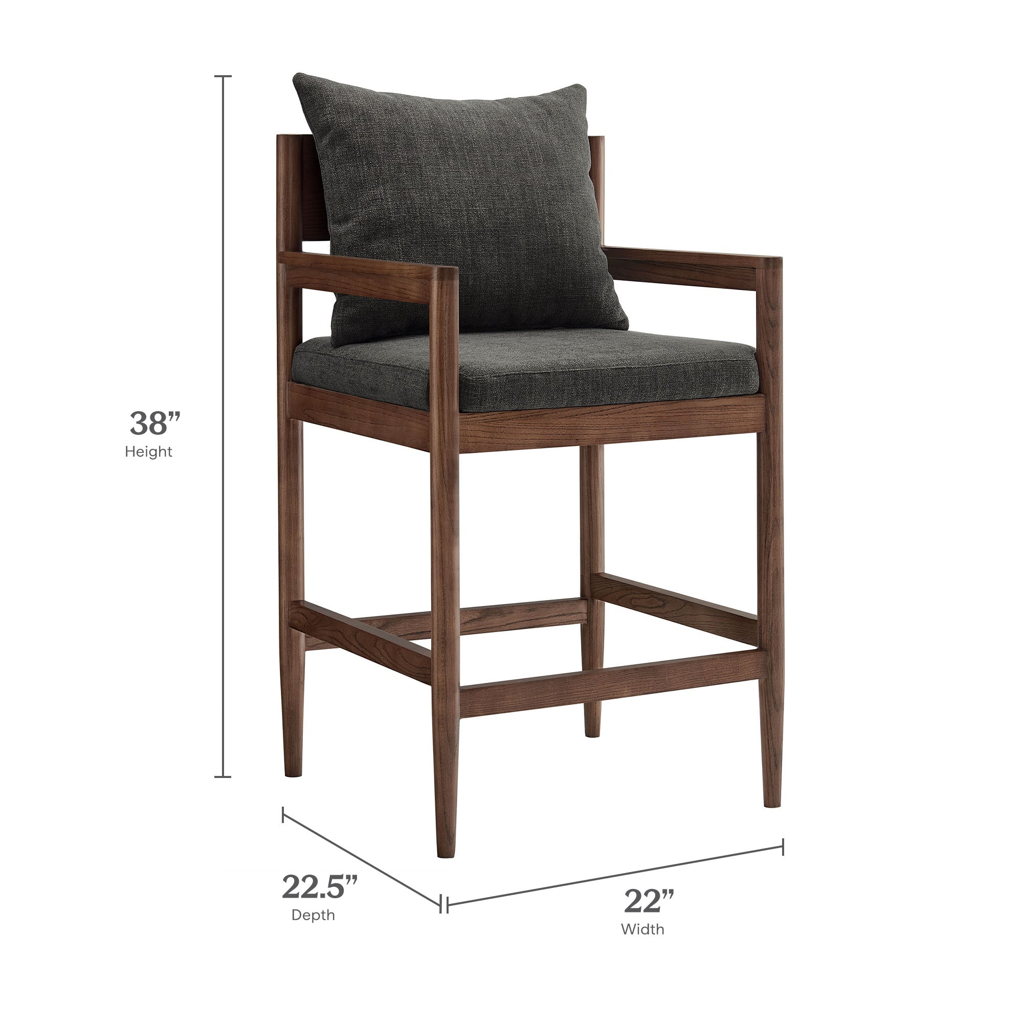 Remington Wood Counter Stool Set of 2 by Modway