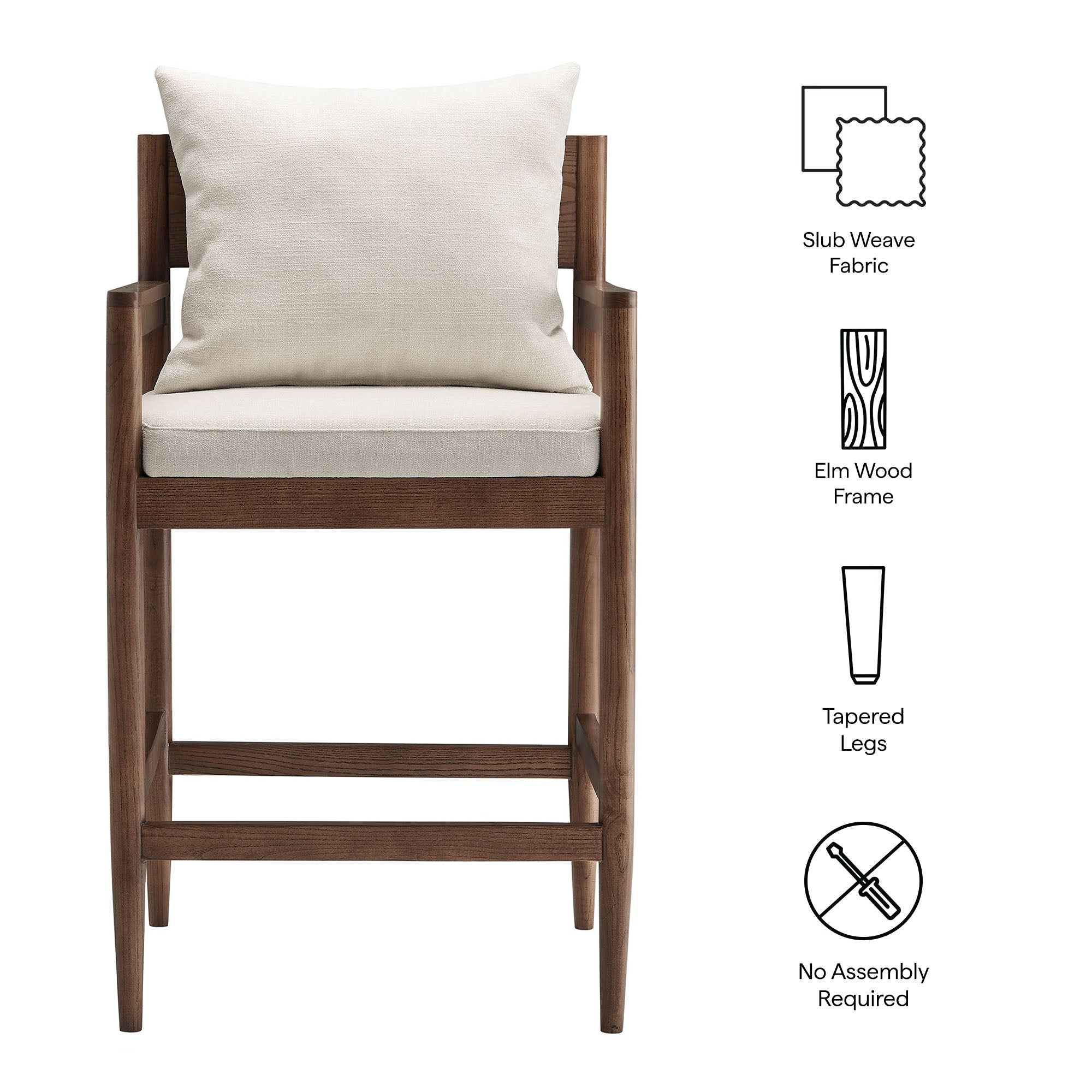 Remington Wood Counter Stool Set of 2 by Modway
