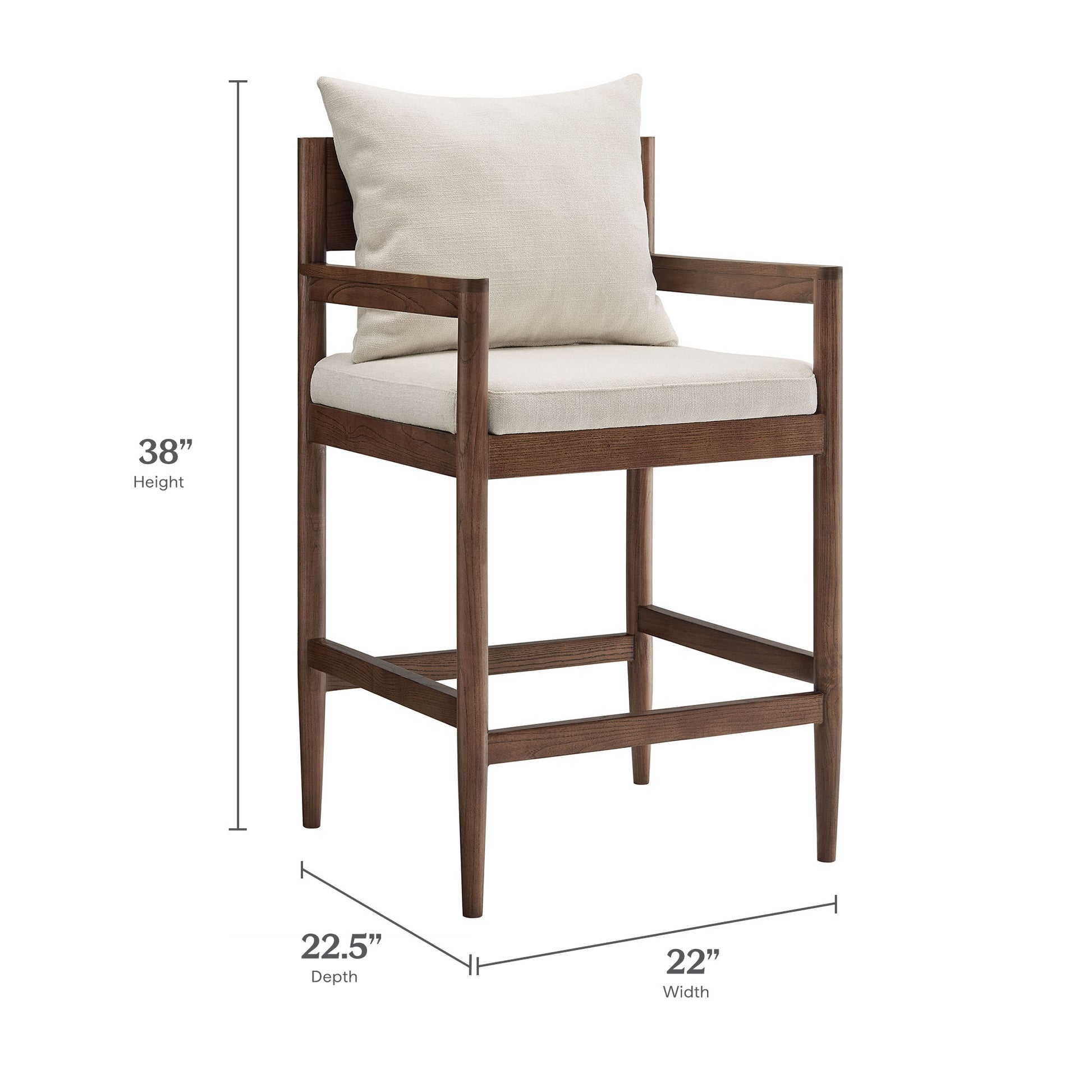 Remington Wood Counter Stool Set of 2 by Modway