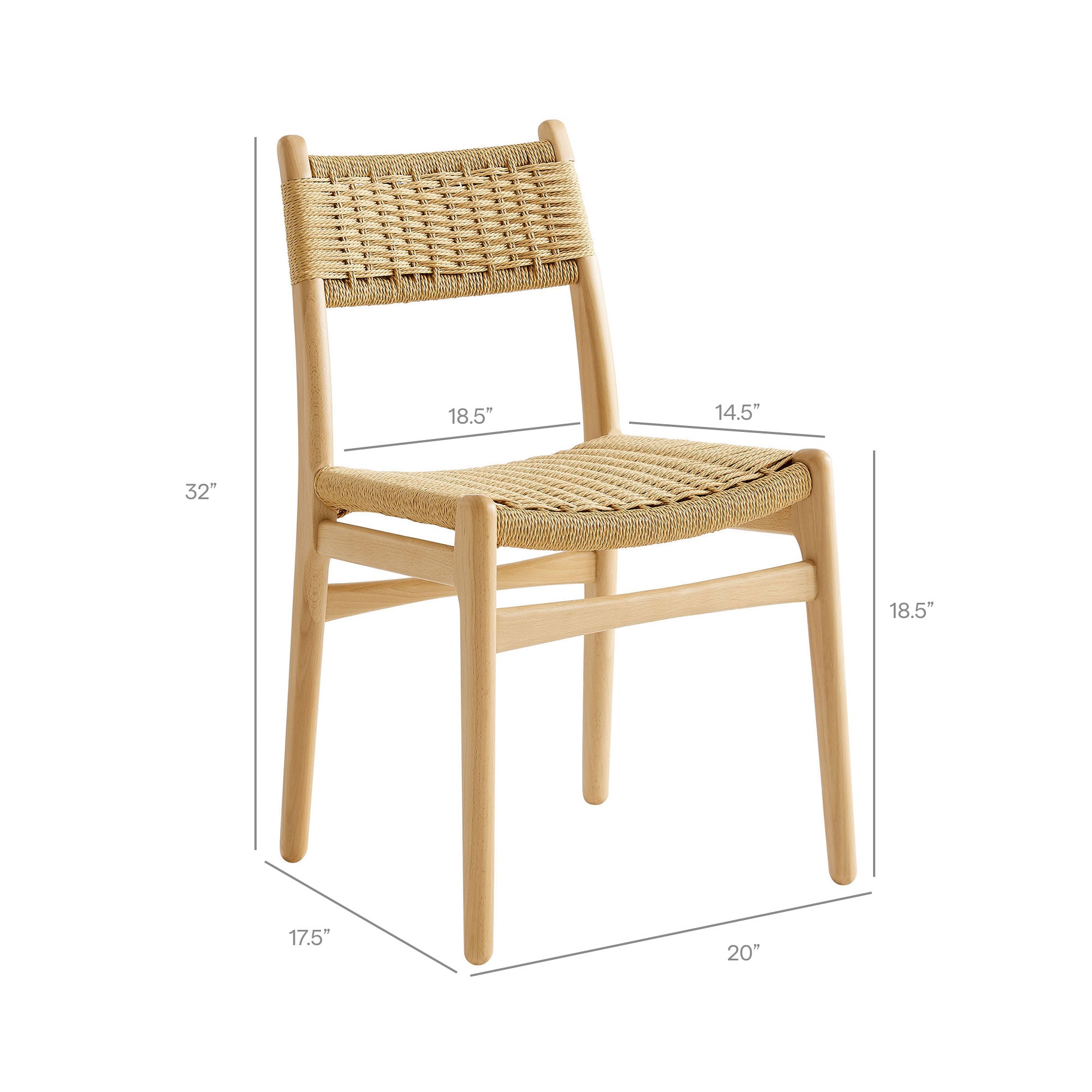 Wynn Rope and Wood Dining Side Chair by Modway