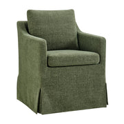 Serene Slipcovered Performance Fabric Dining Armchair - Foliage