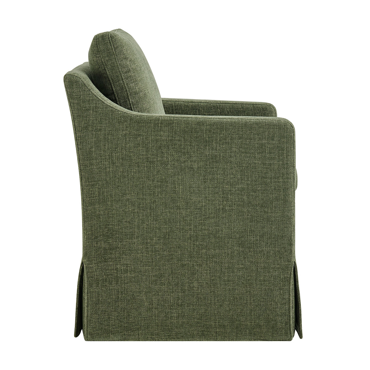 Serene Slipcovered Performance Fabric Dining Armchair - Foliage