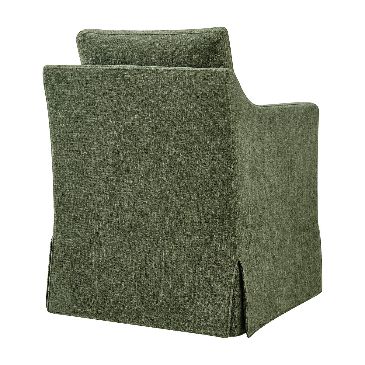 Serene Slipcovered Performance Fabric Dining Armchair - Foliage