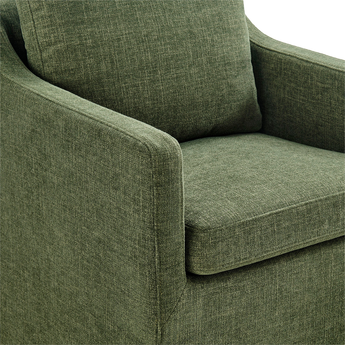 Serene Slipcovered Performance Fabric Dining Armchair - Foliage