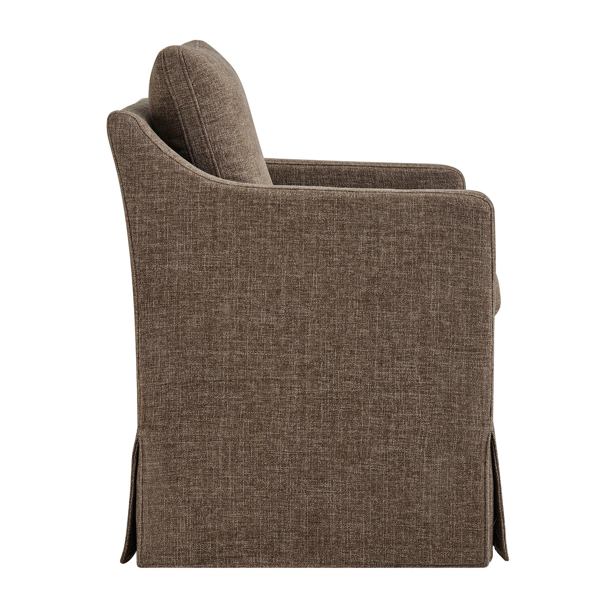 Serene Slipcovered Performance Fabric Dining Armchair - Mocha