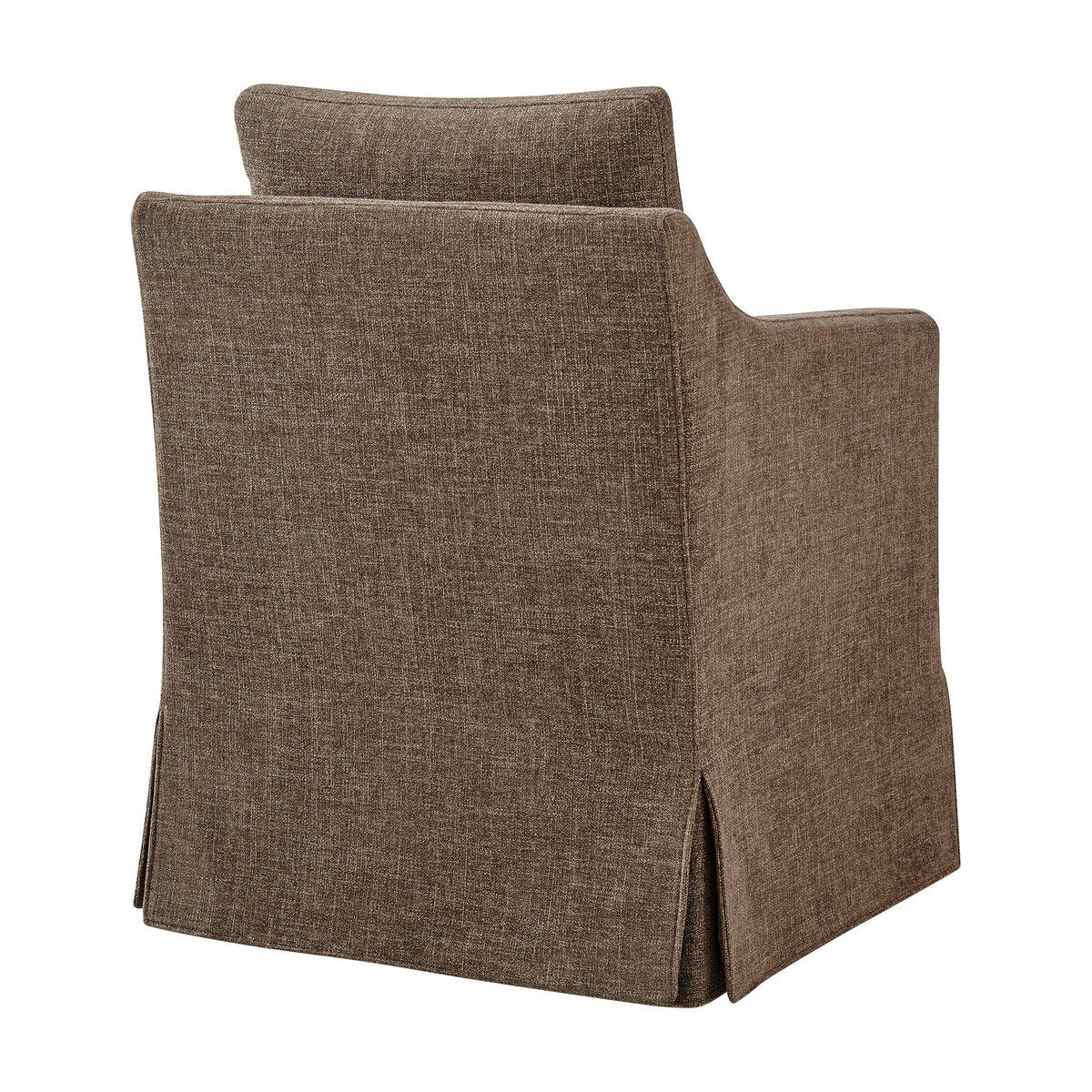 Serene Slipcovered Performance Fabric Dining Armchair - Mocha