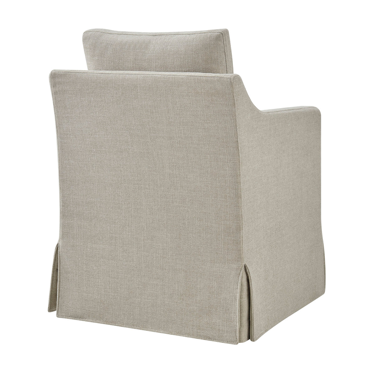 Serene Slipcovered Performance Fabric Dining Armchair - Linen