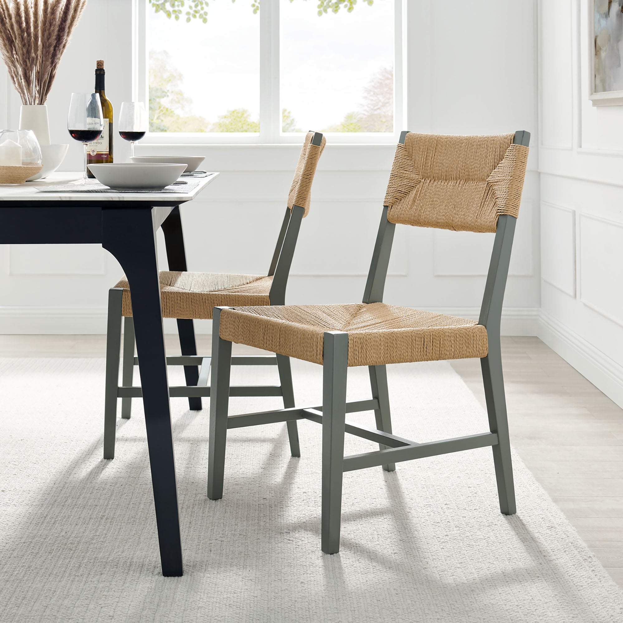 Bodie Wood Dining Chair Set of 2 by Modway