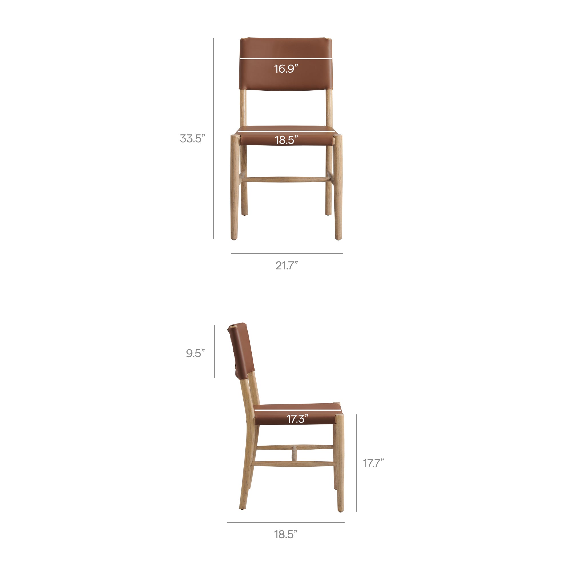Dover Wood Vegan Leather Dining Side Chair by Modway